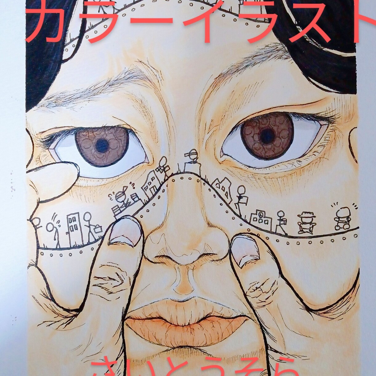 人の顔、イラスト描いてます 使用用途は自由！！依頼内容に合わせたイラストを描きます！ イメージ1