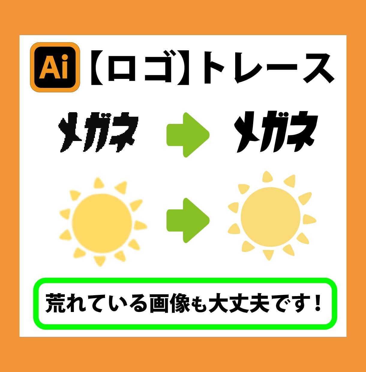 ロゴ 画像 をトレースしてAiデータをお作りします イラスト・粗い画像など、丁寧にイラレデータにします！ イメージ3