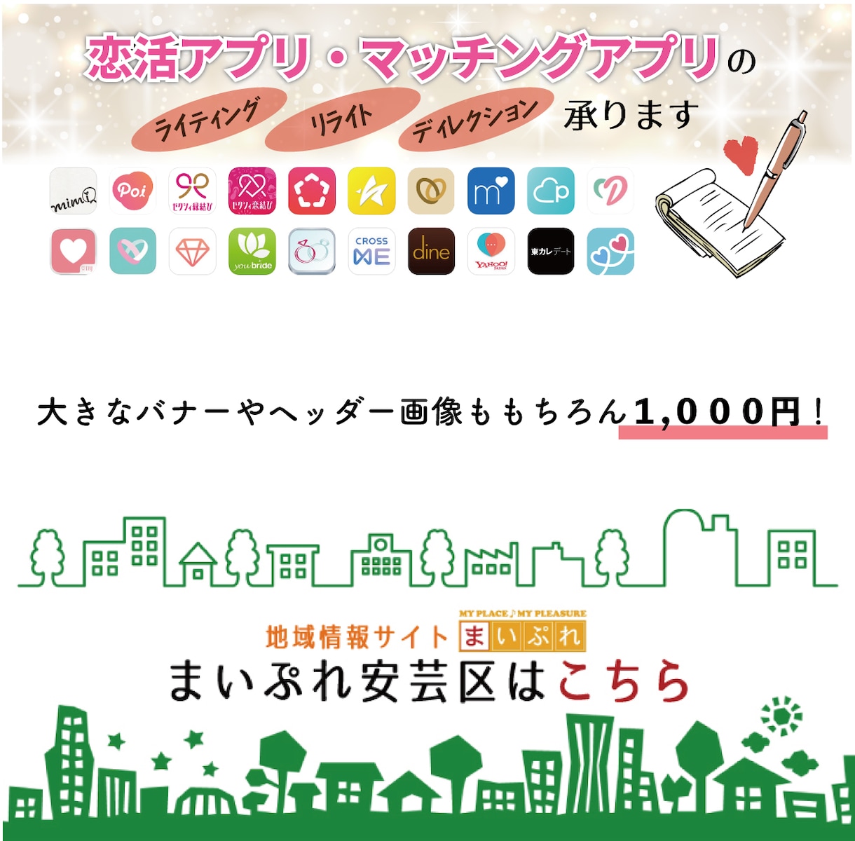 わかりやすいWeb画像を制作します 早い！安い！見やすい！バナーをお作りします。 イメージ3