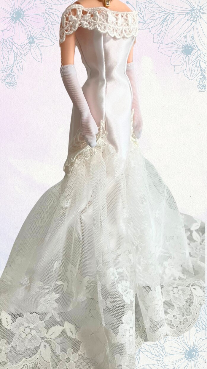 ウェディングドレスを人形用にお作りいたします ご自身の結婚式やプレゼントに。特別なドールをお作り致します イメージ3