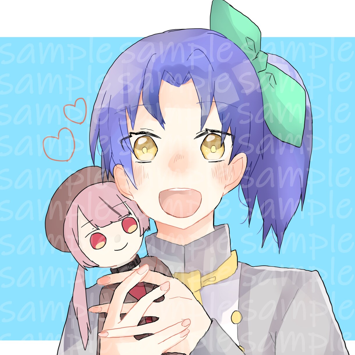 可愛いオリジナルアイコン、ヘッダー描きます 等身、デフォルメどちらでもお受けさせていただきます！ イメージ3