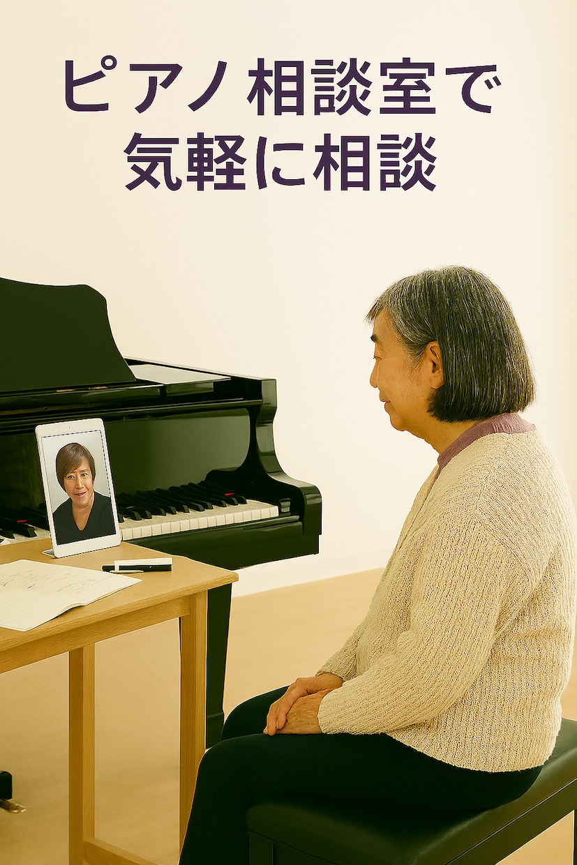 気軽な「ピアノ相談室」　演奏あり・なしを選べます 演奏ある・なし、どちらでも安心して話せます イメージ8