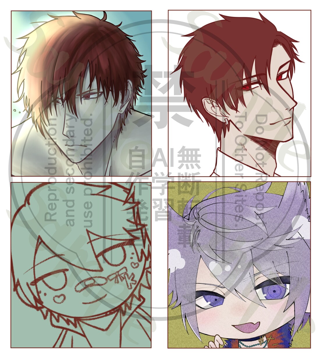 男性の一枚絵、アイコン、サムネなど描きます アイコンや動画などに使えるイラストを描きます！ イメージ7