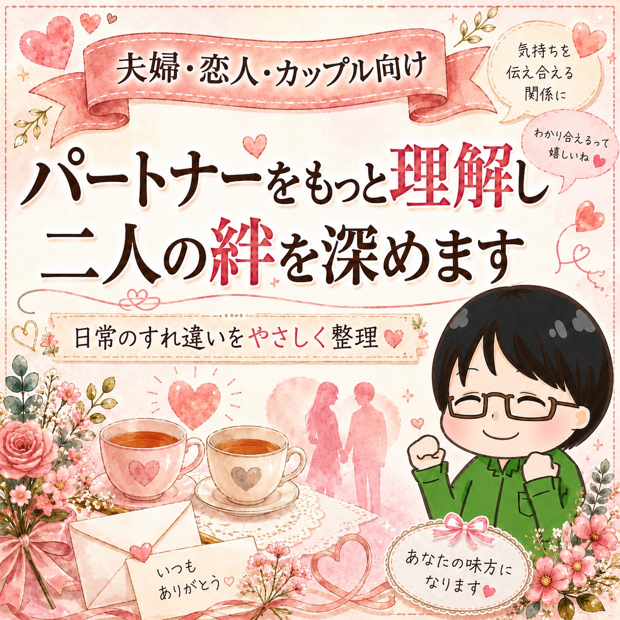 パートナーをもっと理解し二人の絆を深めます パートナーを理解して、もっと好きになる対話の時間 イメージ1