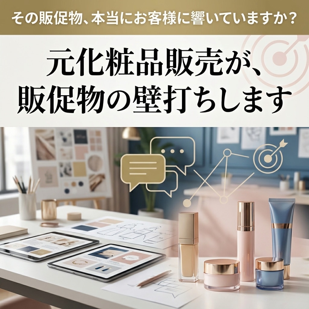 元化粧品販売が販促物の壁打ちします 薬機法•景表法を意識しながら、訴求力を高めます イメージ1