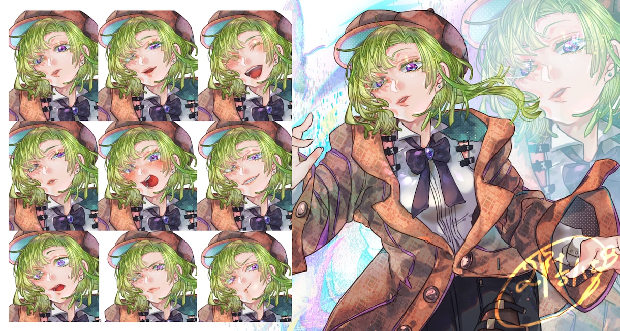 TRPG用立ち絵かきます TRPGで使用する立ち絵イラストの作成(表情５種) イメージ3