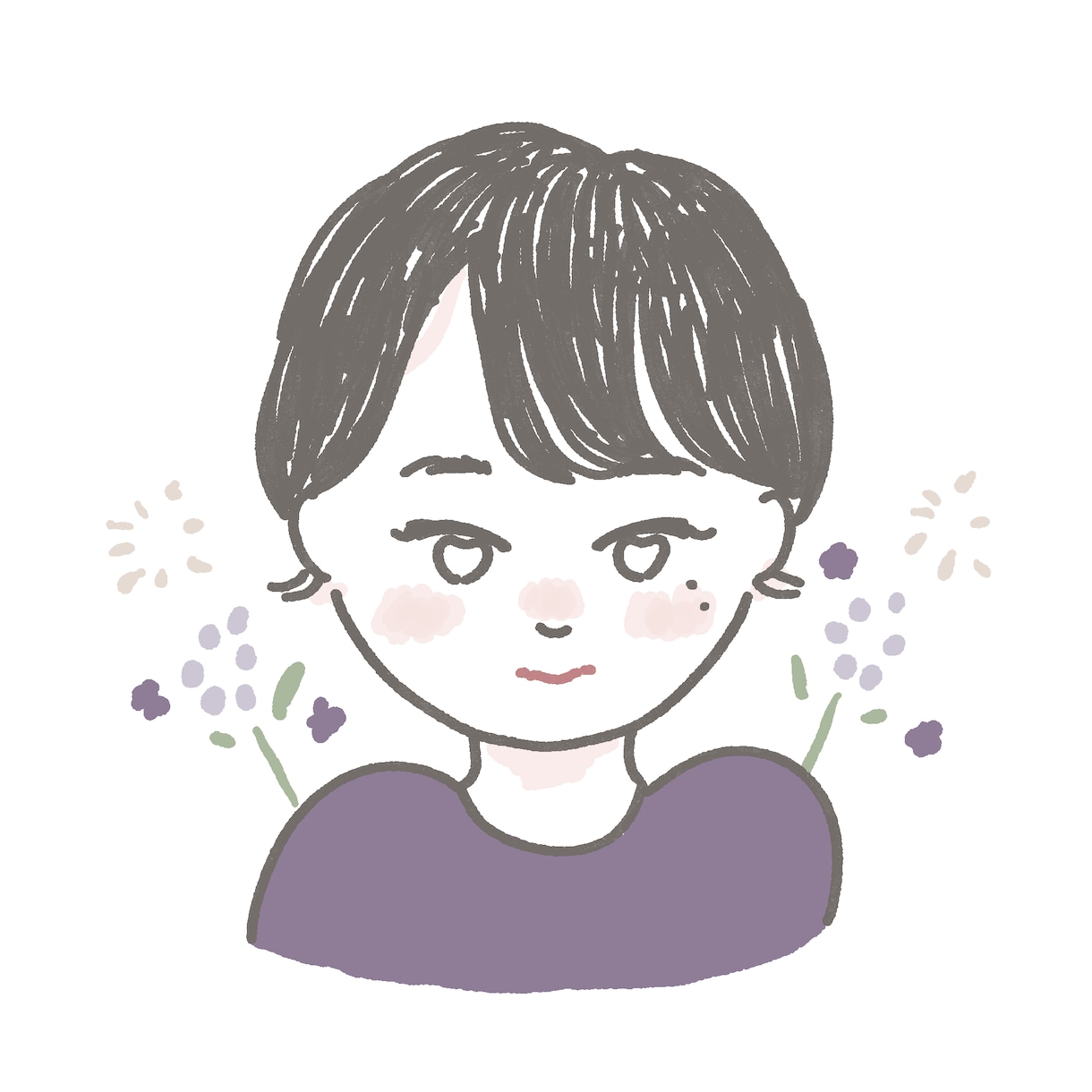 お花みたいに可愛くて、優しい似顔絵お描きします ︴アイコン、ウェルカムボード、プレゼントや思い出に◎ イメージ3