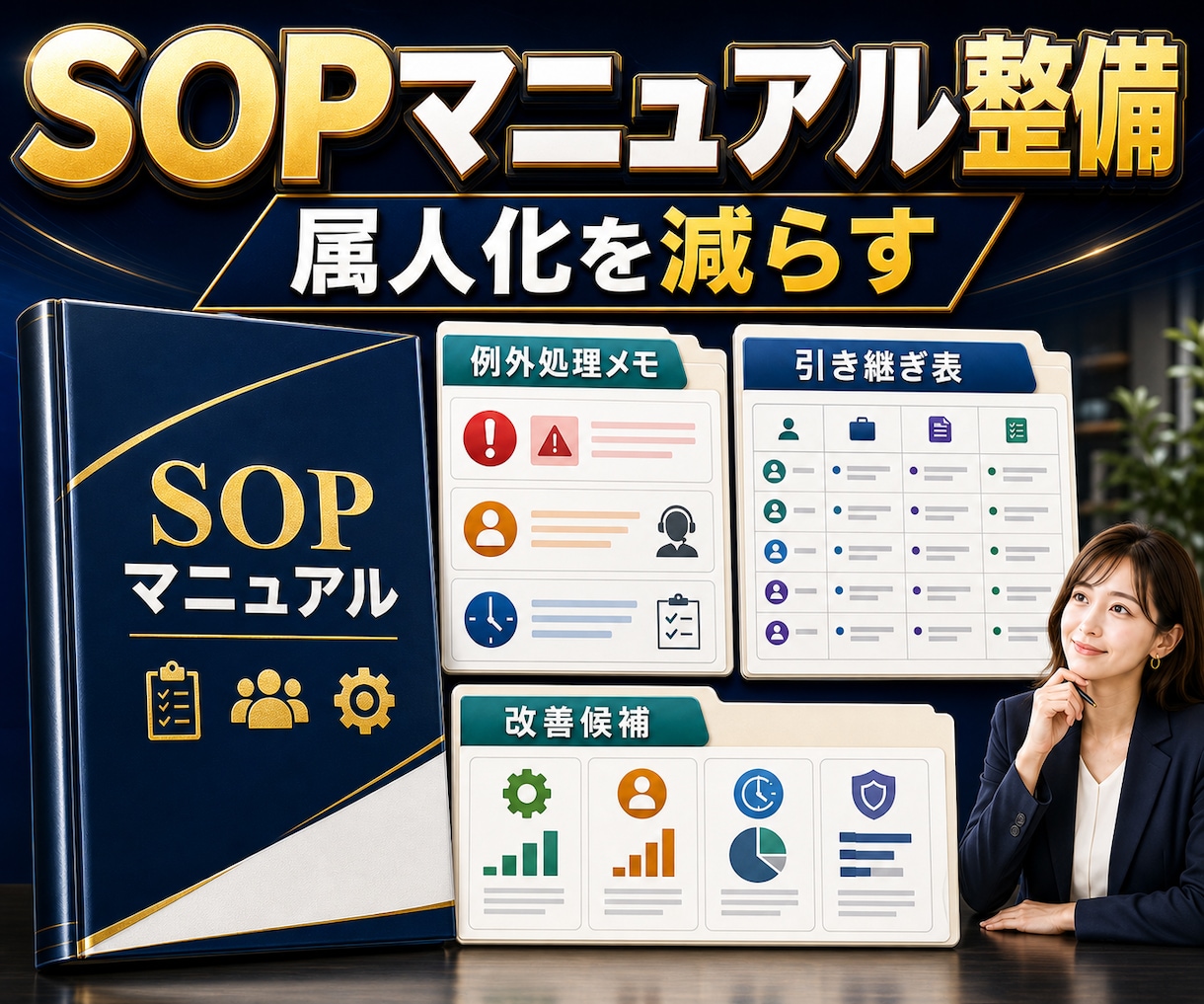 業務SOPと手順書を作ります 属人化と新人教育をまとめて整理 イメージ1