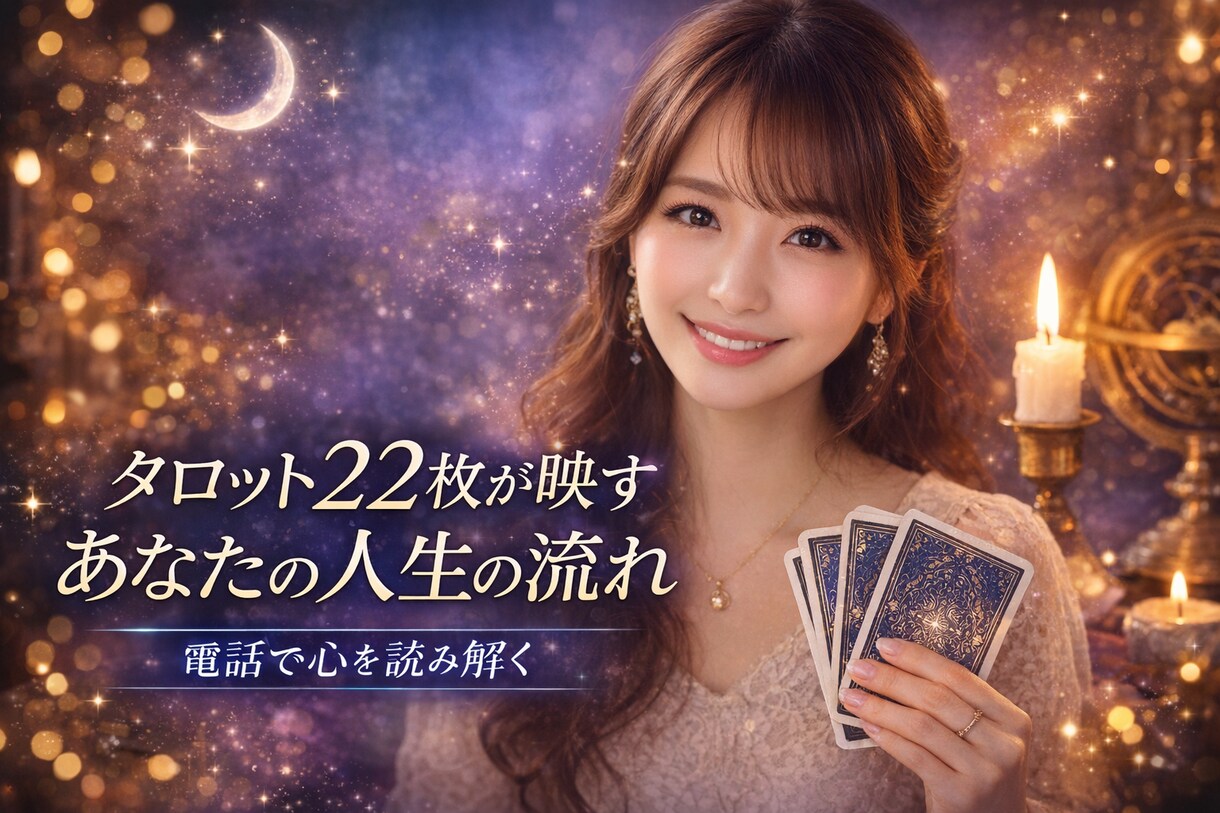 タロット鑑定•恋愛•仕事•人生のお悩み視ます ★タロット22枚(大アルカナ)×数秘の石×オラクルカード イメージ1