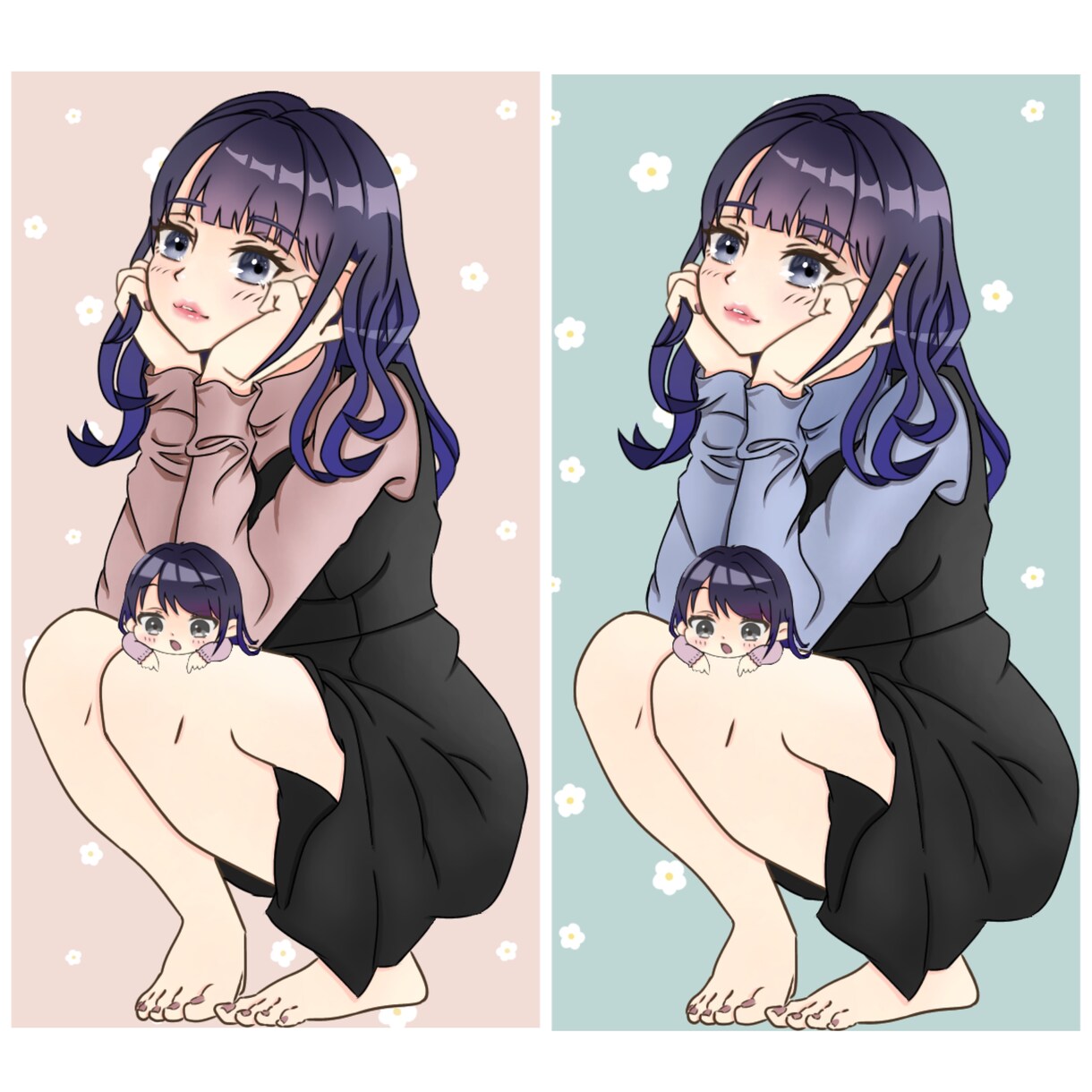 アイコン、ヘッダー、スタンプ描きます デフォルメ〜通常のイラストまでなんでも対応致します。 イメージ4