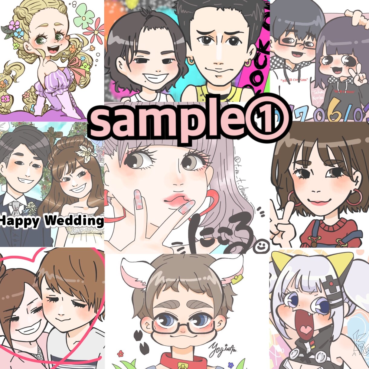 様々な用途のイラストオーダー受付ます 似顔絵やオリジナルキャラなど！手描きも受け付けてます！ イメージ2