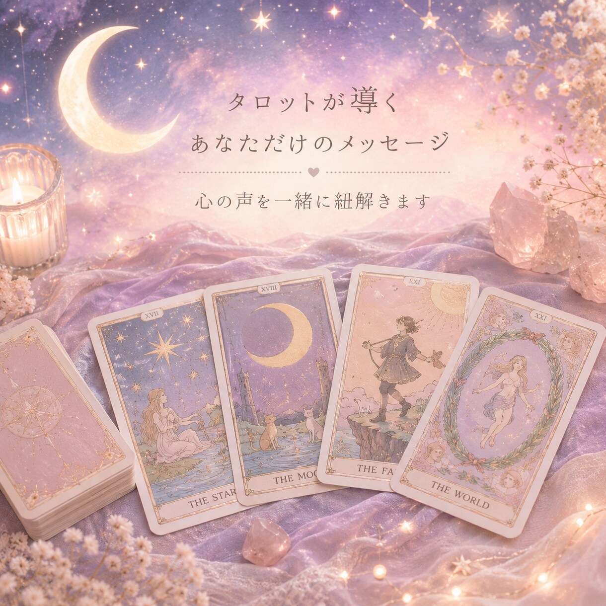 恋愛の不安・相手の気持ちをタロットで鑑定します わんこが癒してくれるタロット占い イメージ2