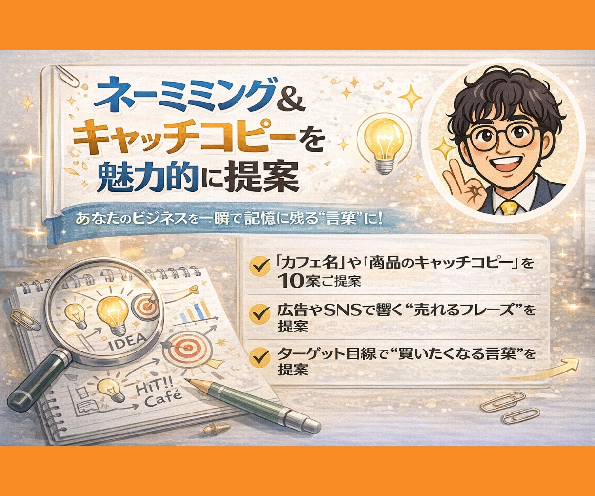 記憶に残る商品目、店舗名＆キャッコピーを提案します 先着5名まで半額！記憶に残るネーミングで差別化 イメージ1