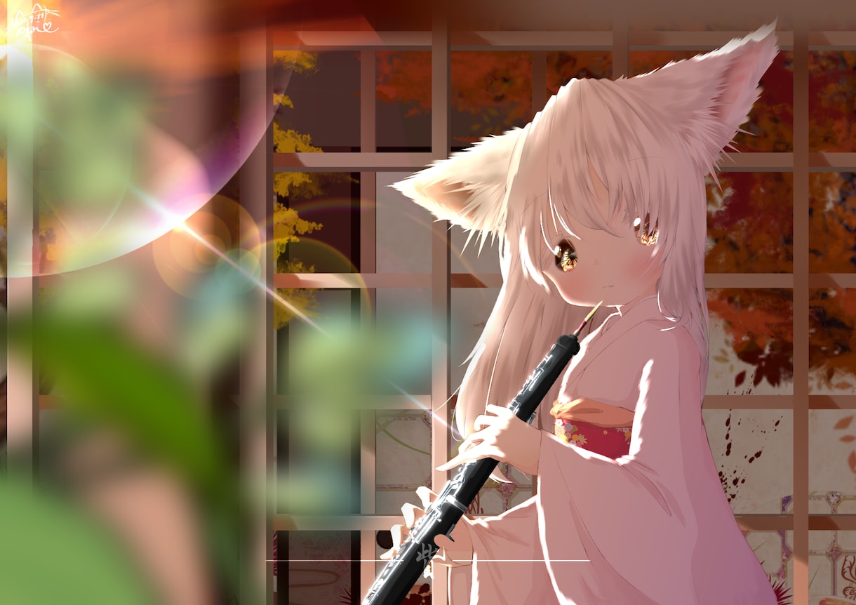 和風ケモミミ少女、描きます 自分だけの壁紙・アイコンが欲しい方へ イメージ3