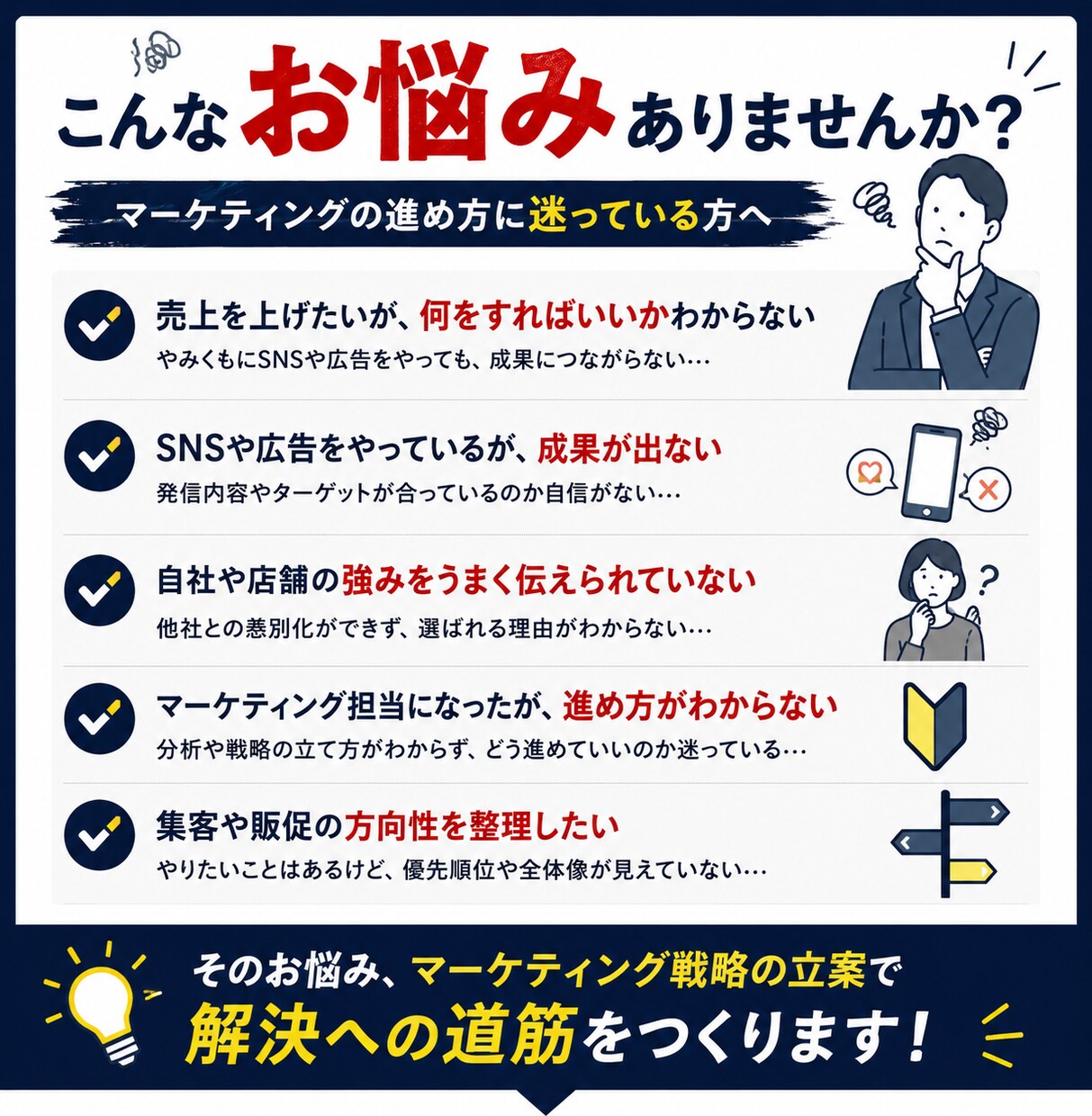 集客・売上UPに向けたマーケティング戦略立案します なんとなくの集客から、目的あるマーケティングへ導きます。 イメージ3