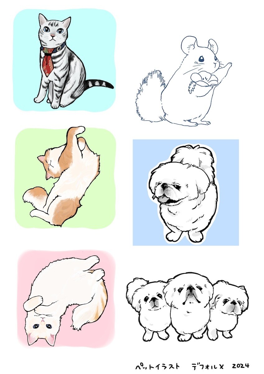 うちの子(ペット)イラスト描きます デフォルメもOK！印刷、商用、二次利用OK イメージ7