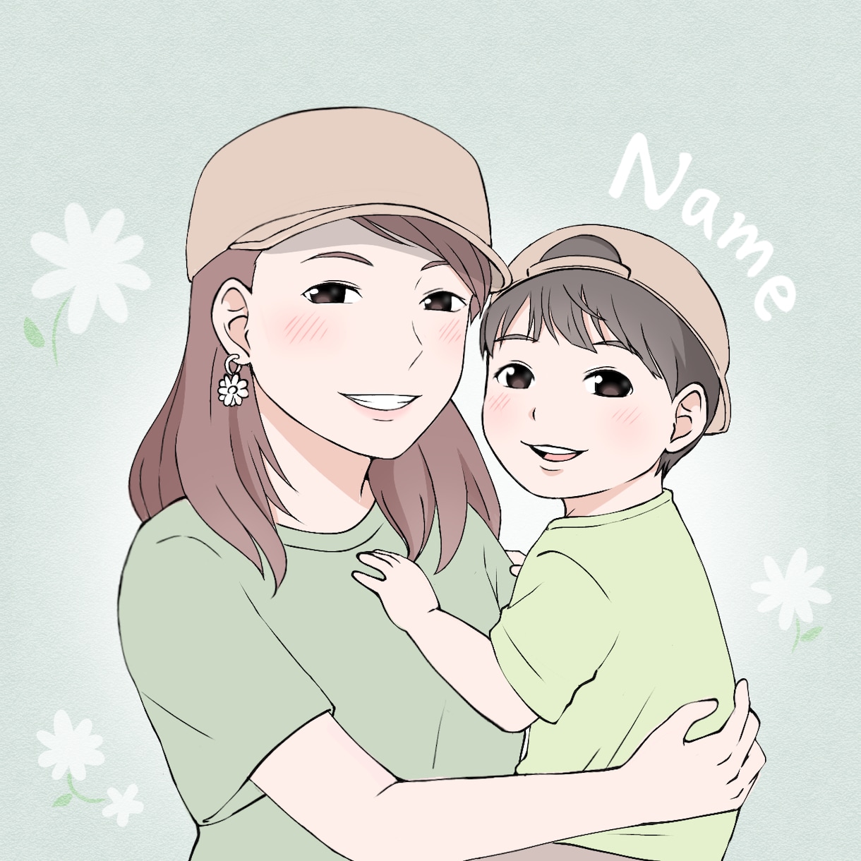 可愛くて暖かい似顔絵イラストお描きします プレゼント、記念日、アイコンに！老若男女何人でも対応可。 イメージ4