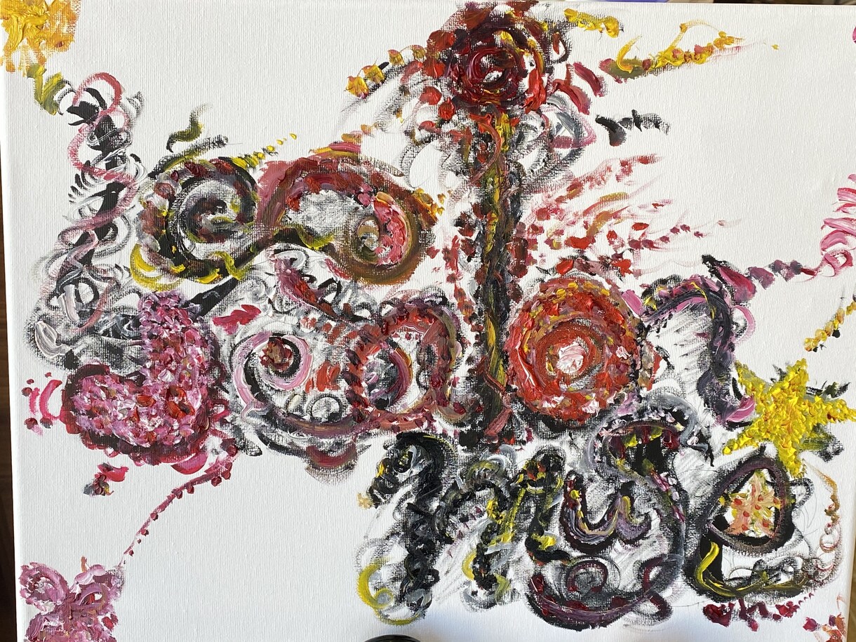 手書きアート文字描きます 好きな数字、文字、名前を油絵具でデザイン致します！ イメージ1