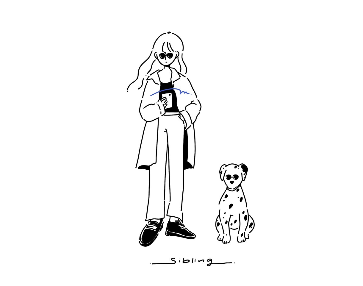 商用OK！ポップな線画イラスト描きます SNSのアイコン、名刺や印刷物の挿絵にも◎ イメージ3