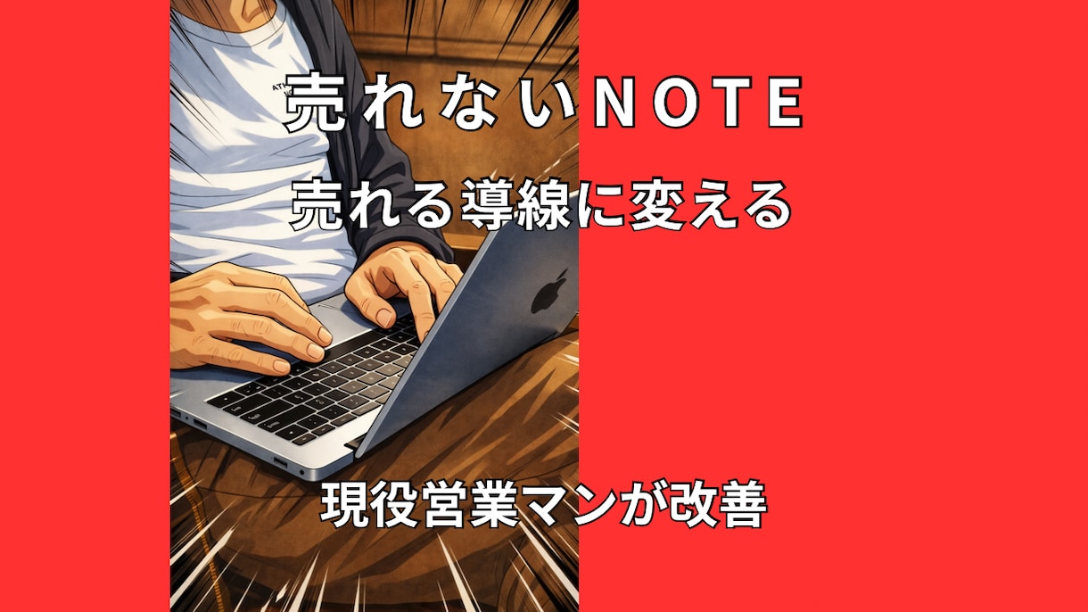 売れないNOTEを売れる導線にします 初心者向け現役営業マンが売れないNOTEを売れる導線に改善 イメージ1