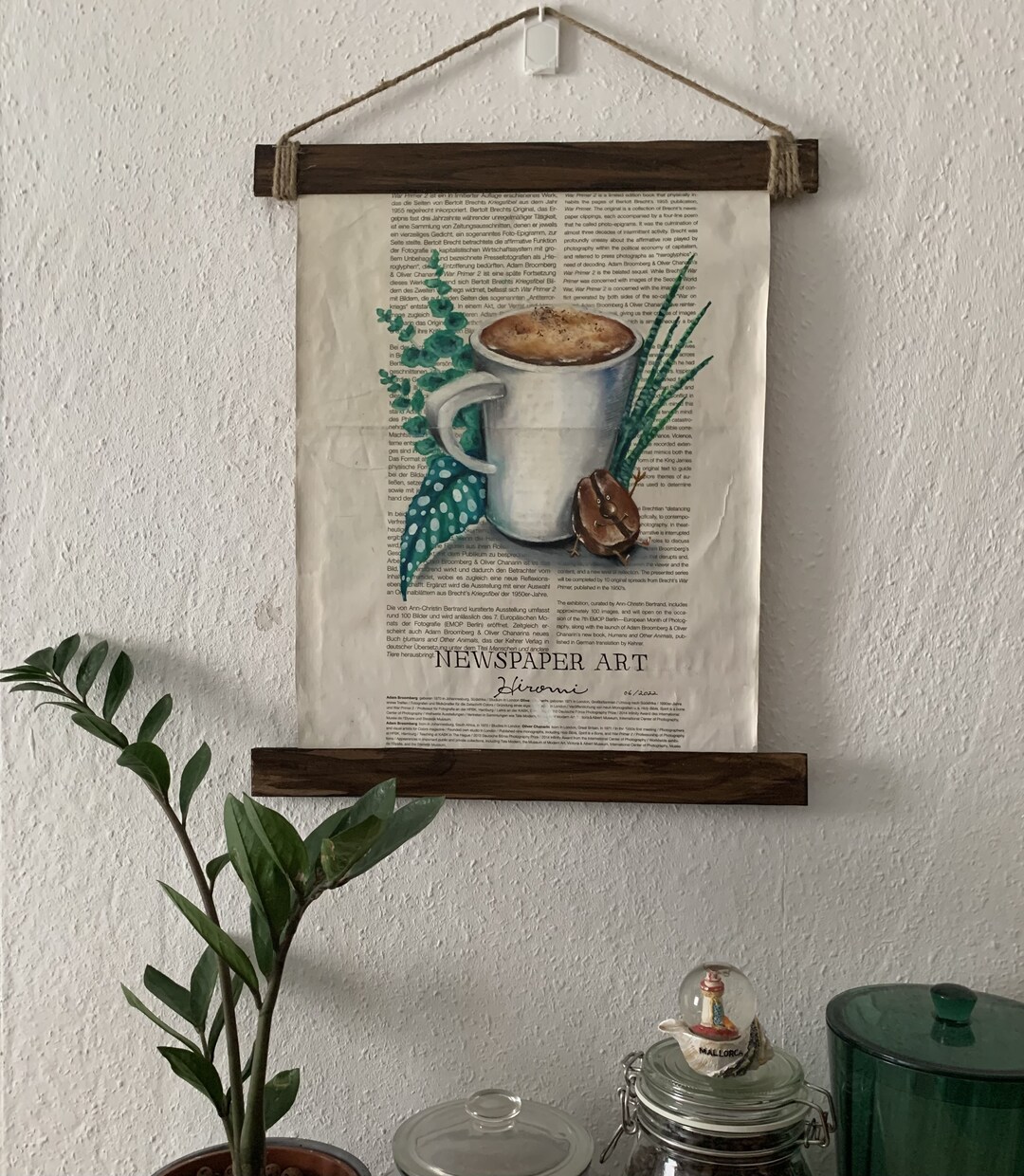 新聞紙にフードイラスト描きます ベルリンで人気のNewspaper Art イメージ9