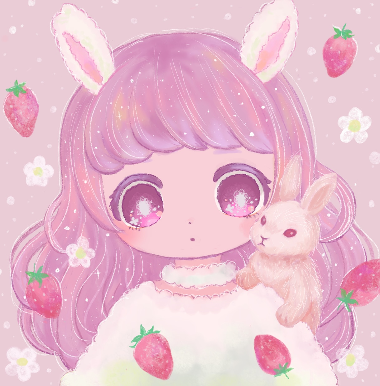 ふんわりキラキラしたゆめかわなイラストを描きます ☆アイコン・ヘッダー・挿絵等☆イメージを丁寧にお伺いします☆ イメージ1