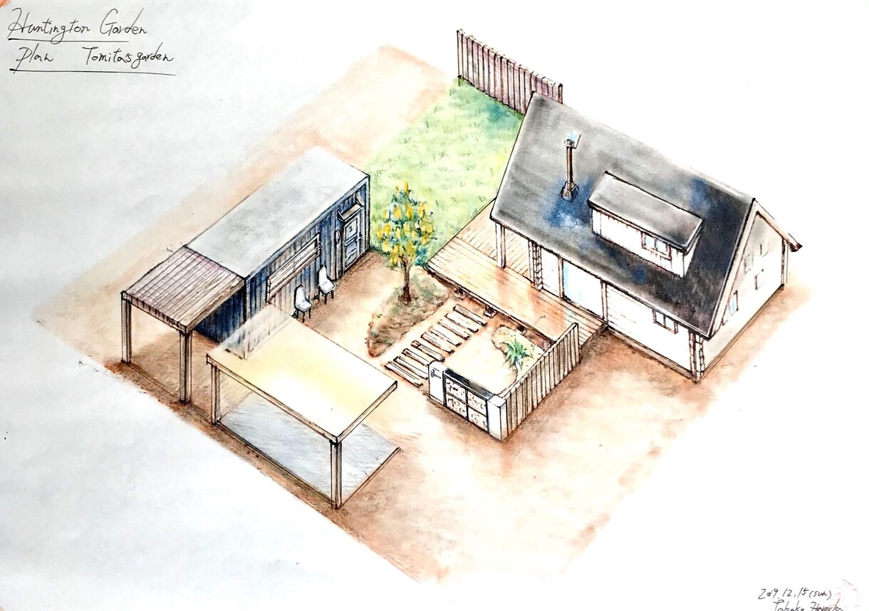 手描きの建築パース、造園パースお描きします 温かみのある手描きパース画で心の架け橋を イメージ6