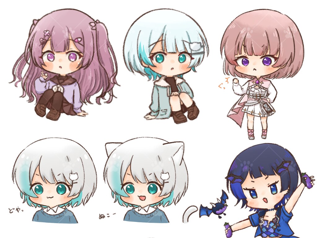 かわいいデフォルメ･SDイラストお描きします 1枚絵･アイコン･歌ってみた･グッズ用など！ イメージ3