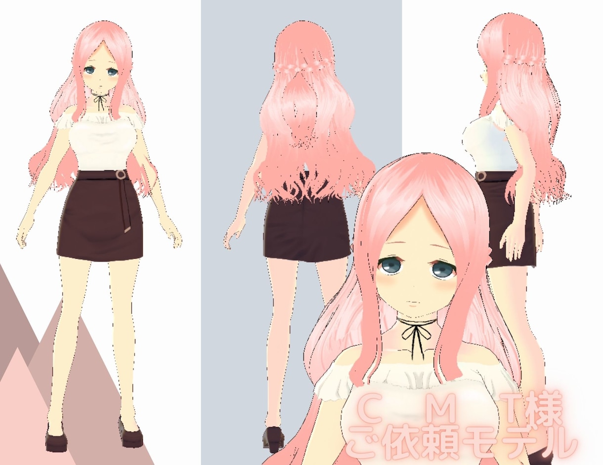 Vroid+blenderで３Dモデルを制作します お安く迅速に対応をさせて頂きます！ぜひお見積りDMください！ イメージ4