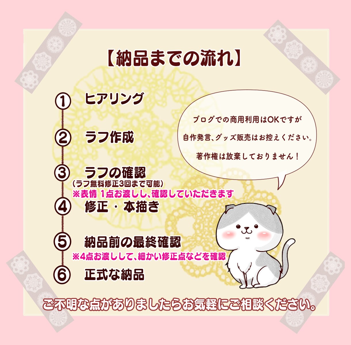 商用OK◎好感度up！かわいい表情違い4点描きます ブログ、YouTube、SNSの挿絵に使えます✩.*˚ イメージ9