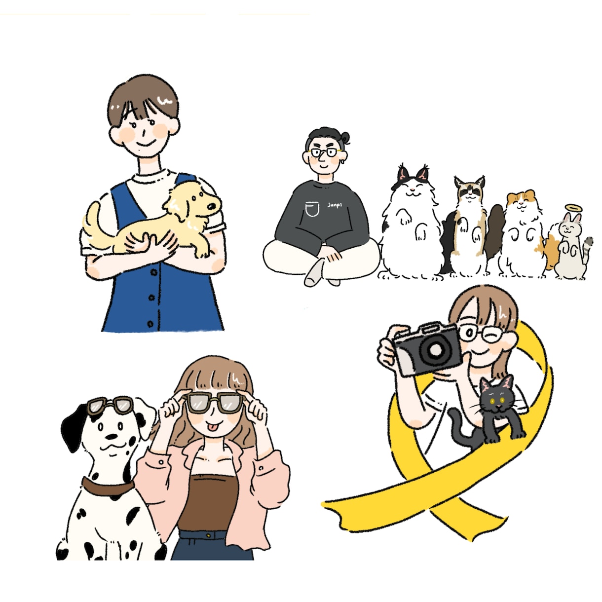 商用無料！ゆるかわ♡なペットの似顔絵をお描きします ビジネス・アイコン・動画・グッズなど様々な用途で制作可能です イメージ5