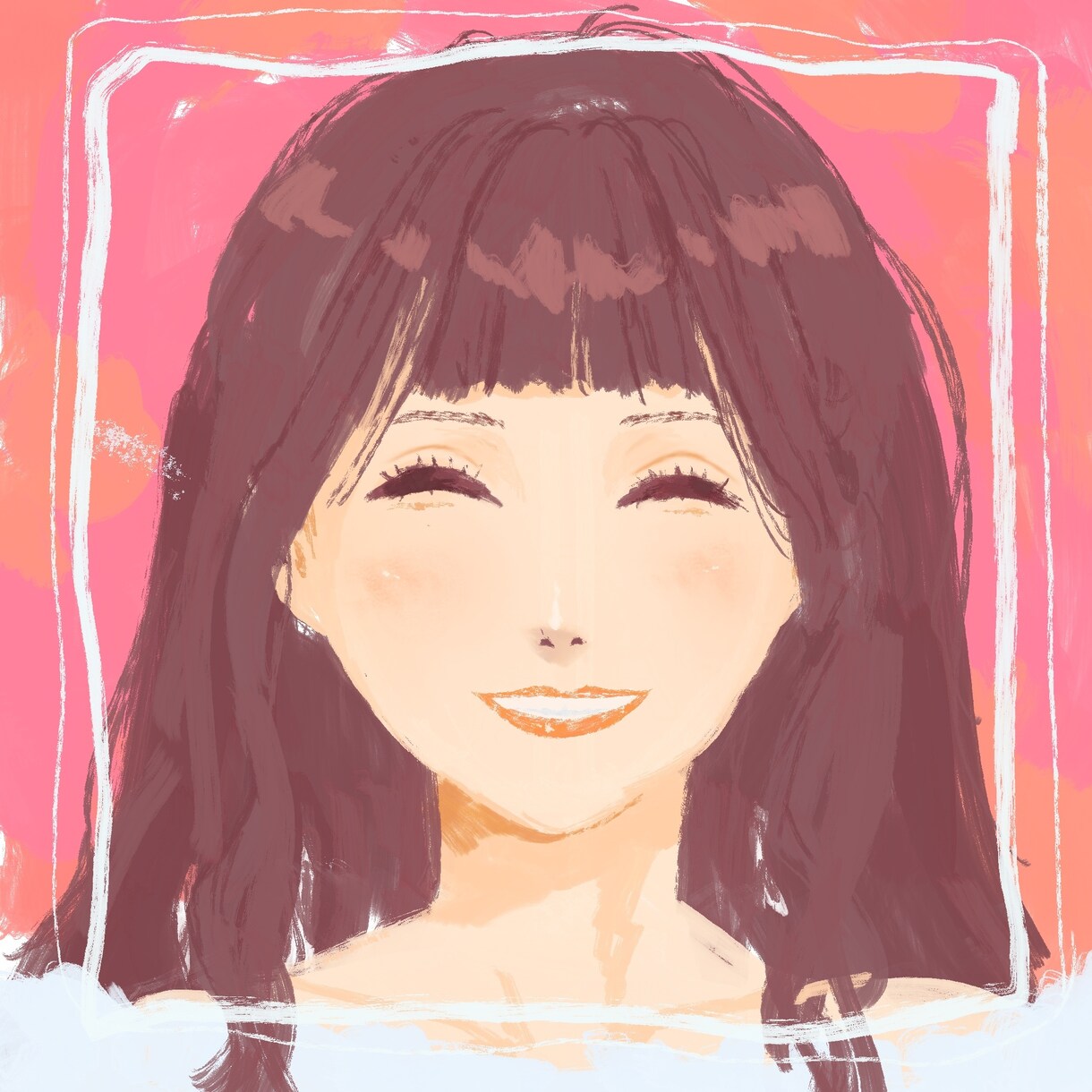 オシャレな女の子のアイコン描きます リアルと2次元の真ん中カワイイアイコン！男の子も描きます！ イメージ1