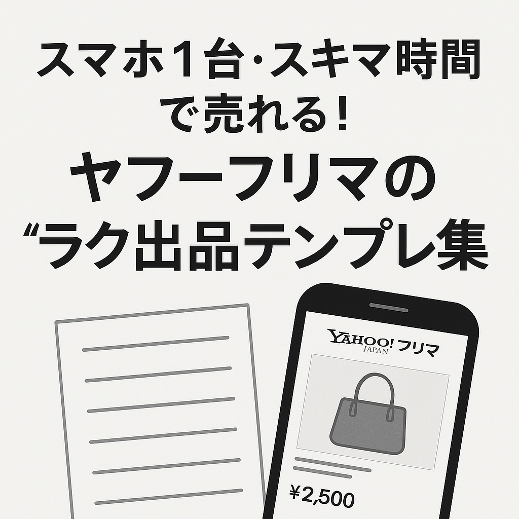 初心者向け　Yahooフリマで売れるコツを教えます 評価44件の実績者が丁寧にアドバイス イメージ1