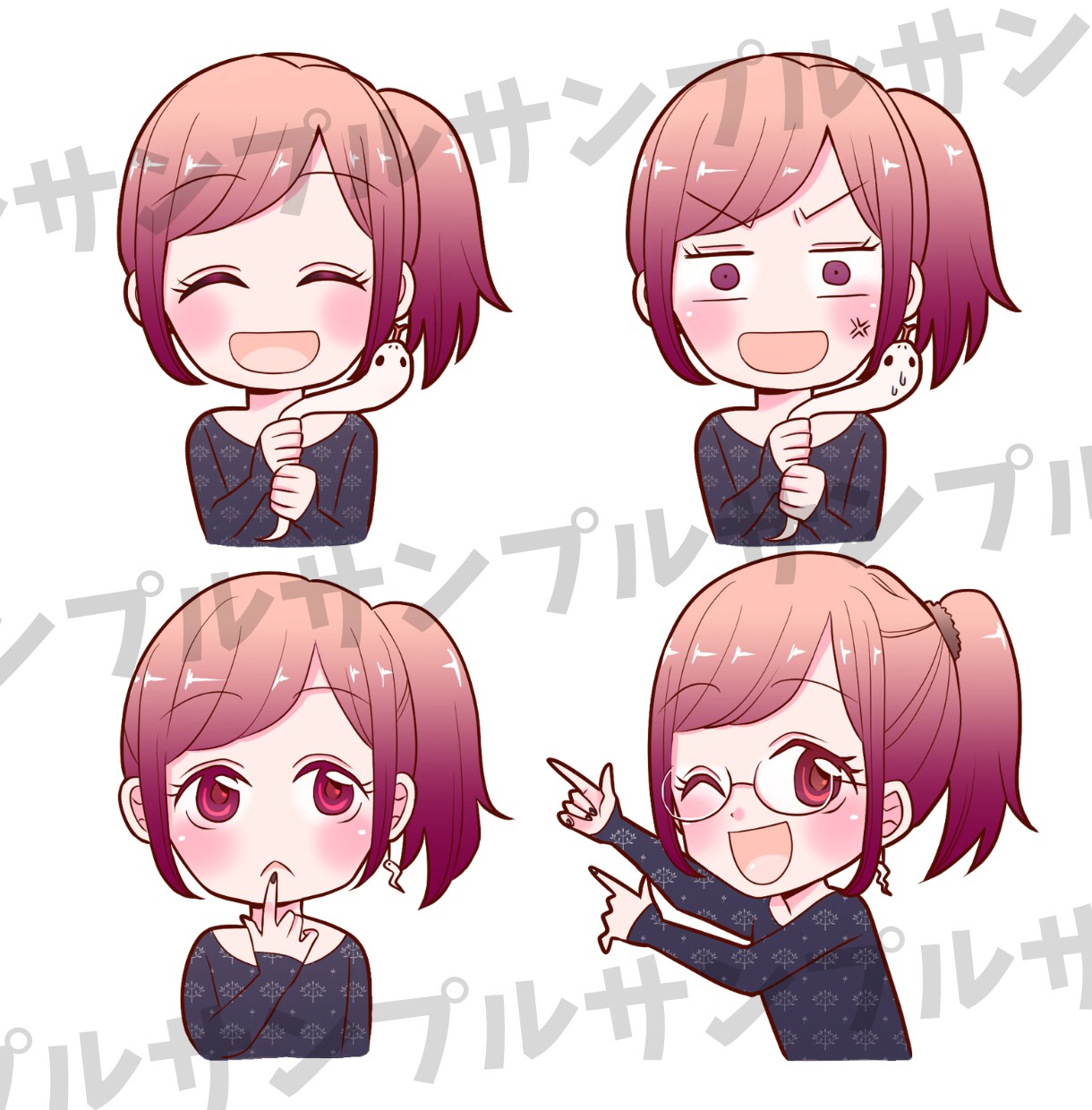 SNSやブログに使えるキャラ作成を承ります SNSやブログのヘッダー、アイキャッチ画像の加工用に イメージ6