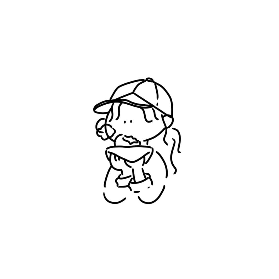 似顔絵描かせていただきます SNS用・癒し系似顔絵アイコン描きます｜ゆるい線画 イメージ1