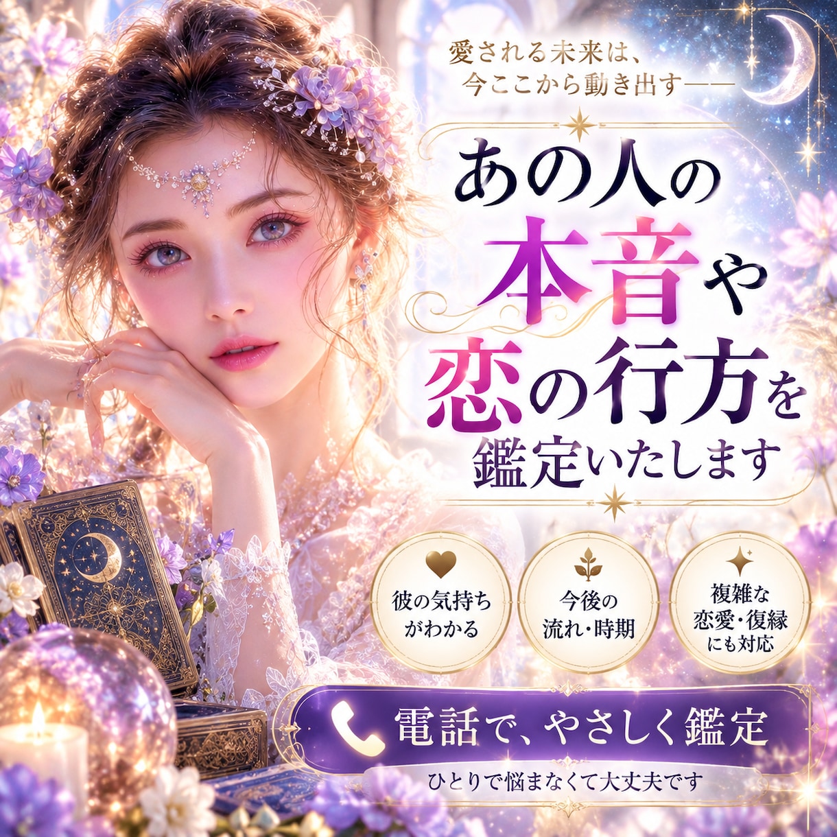 あの人の本音や恋の行方を鑑定いたします どう思ってる？／連絡は来る？／本当の気持ちをお伝え致します イメージ1