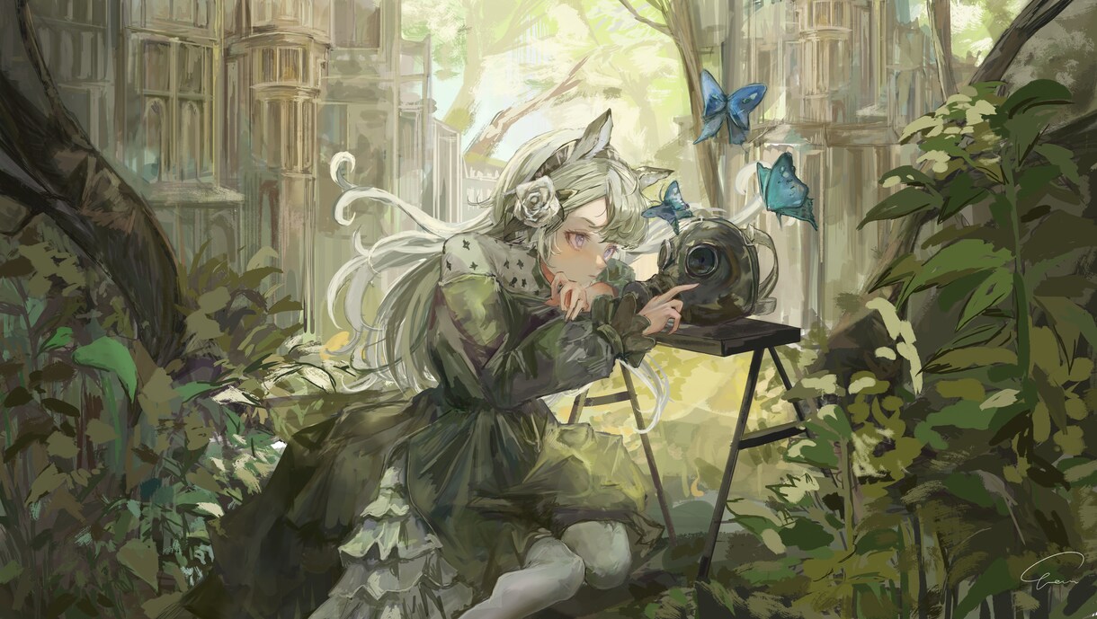 厚塗りで世界観のあるイラスト描きます キャラクター立ち絵や背景あり等ご対応できます イメージ1