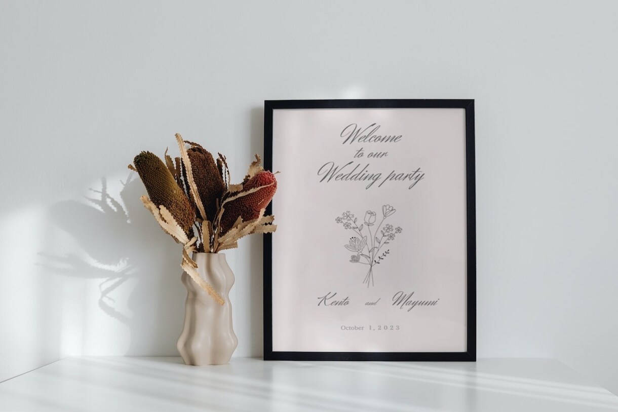 結婚式のワンポイント♡ウェルカムボードを作成します 選べる10種類♡ おしゃれなウェルカムボードつくります！ イメージ4