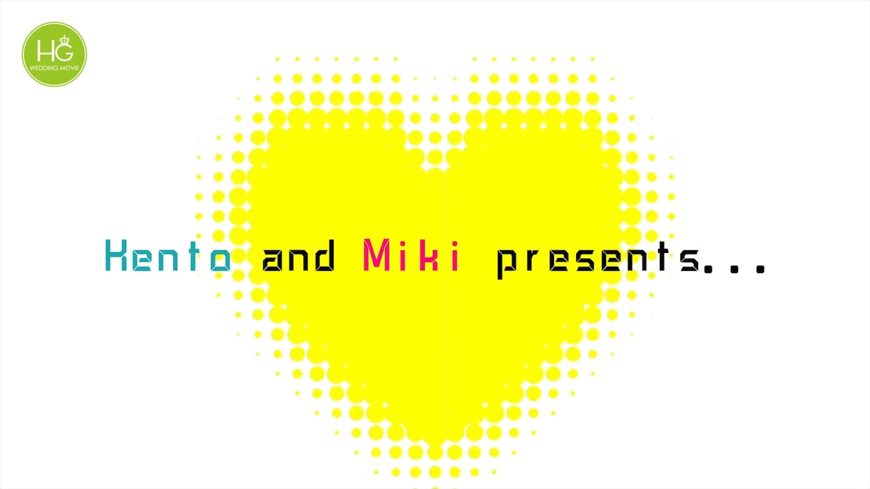 写真不要!かわいいオープニングムービー制作します 制作に必要なのは二人のお名前だけ♡ ISUMの心配なし イメージ2