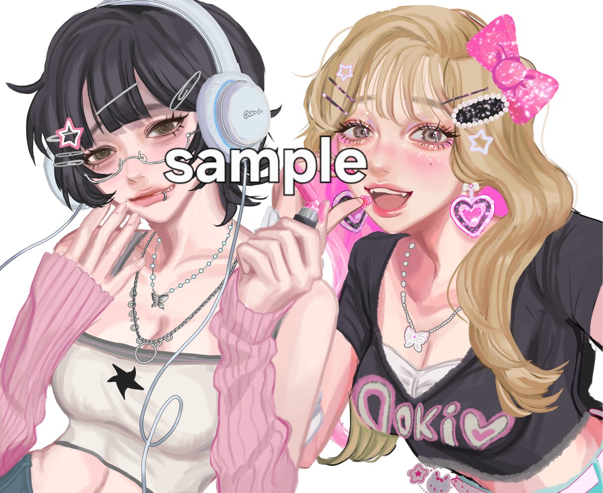 アイコン・装丁・動画サムネなどのイラストを描きます お任せはもちろんメイクやファッション等こだわりたい方は是非✨ イメージ8