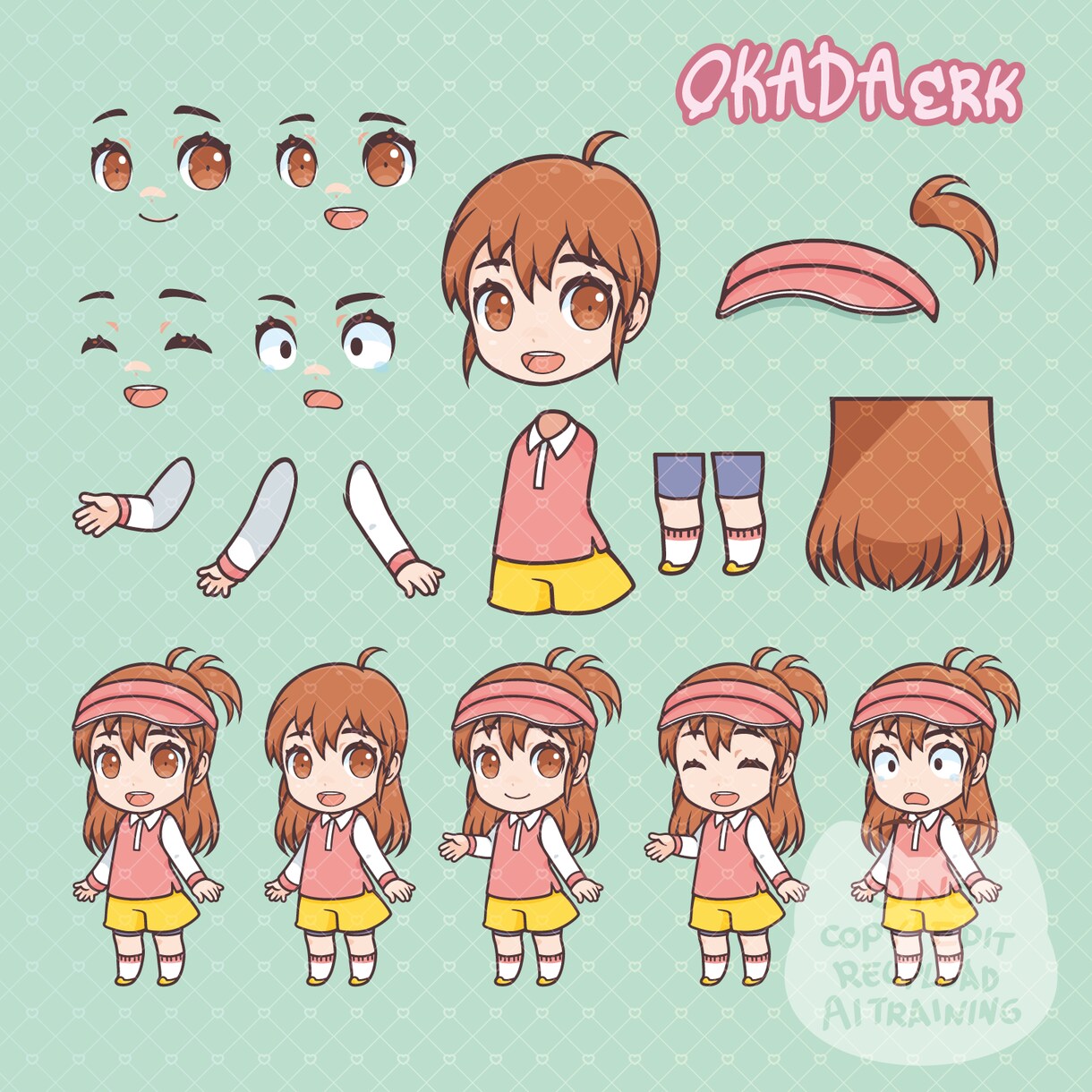 llustrator形式でミニキャラ作成します 商用可・著作権込みでお店のキャラクターやグッズ用イラストを！ イメージ5