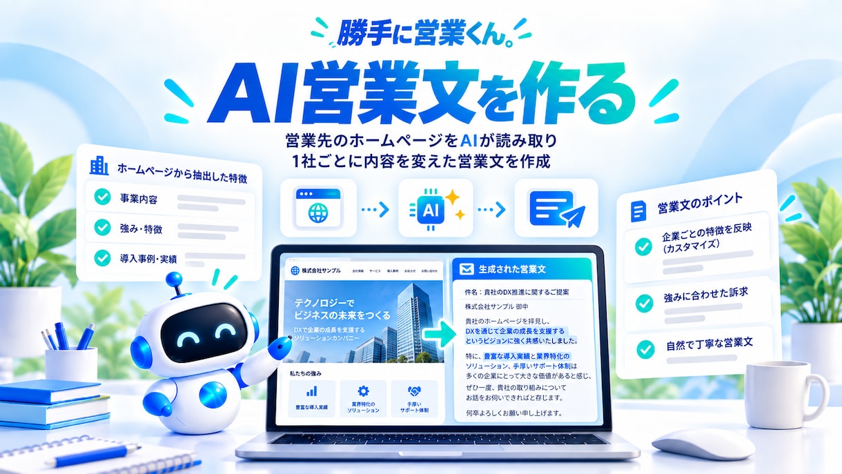 AIで新規営業の業務を効率化します 営業リスト不要！AIで新規営業をまるごと効率化 イメージ3
