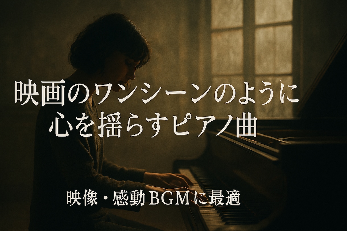 映画のワンシーンのようなピアノ曲作ってます 映像が生きる、心を動かすピアノ イメージ1