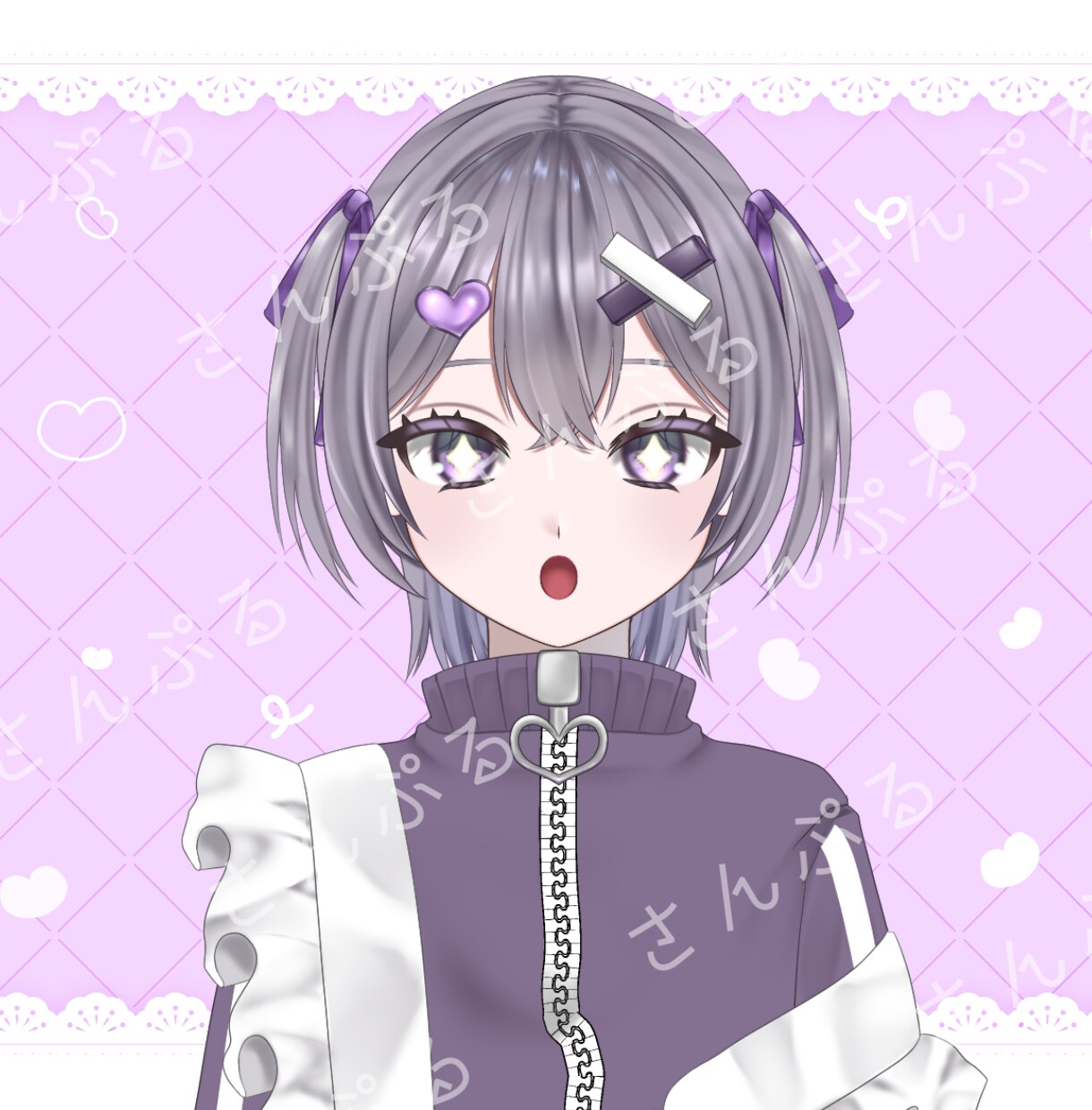 表情差分11種付き!紫ジャージ女の子販売いたします 表情差分11種付き!すぐにIRIAM等でご使用いただけます イメージ7