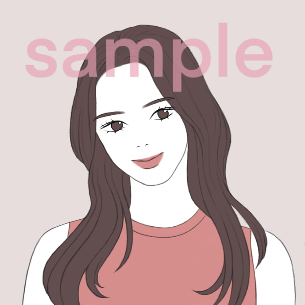 韓国風♪写真からシンプルな2色アイコンを描きます ポイントカラーで印象深く◎　人と被らないSNSアイコンを イメージ9