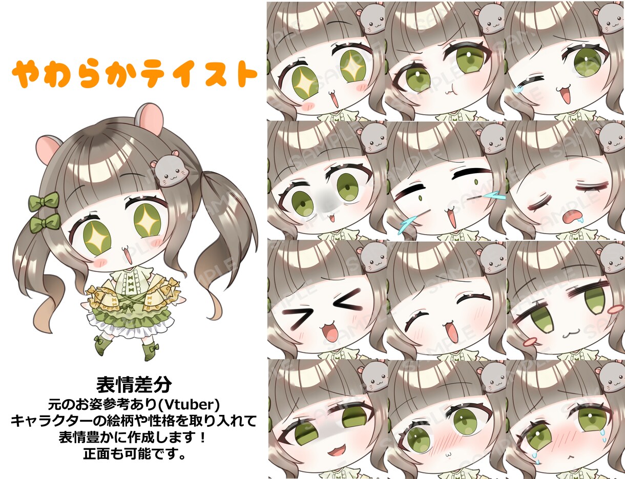 商用利用可！ミニキャラ、スタンプ作成など承ります オリジナル以外も可！自分のキャラをちびキャラになど！ イメージ3