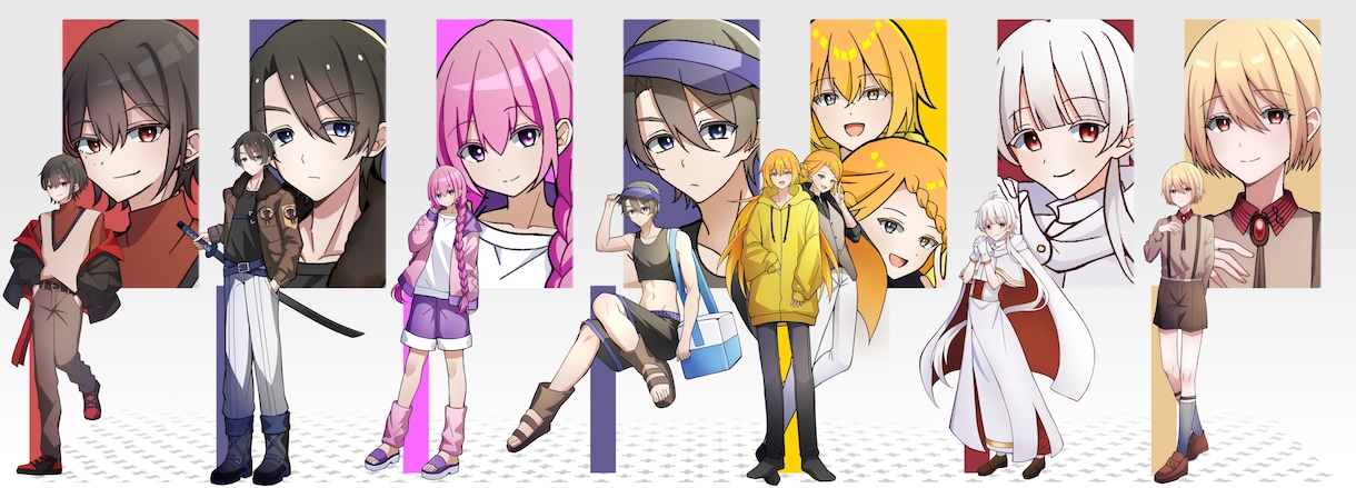 最短即日！シンプルで可愛い立ち絵お描きします 【4月中限定特別価格！全身3000～！】 イメージ4