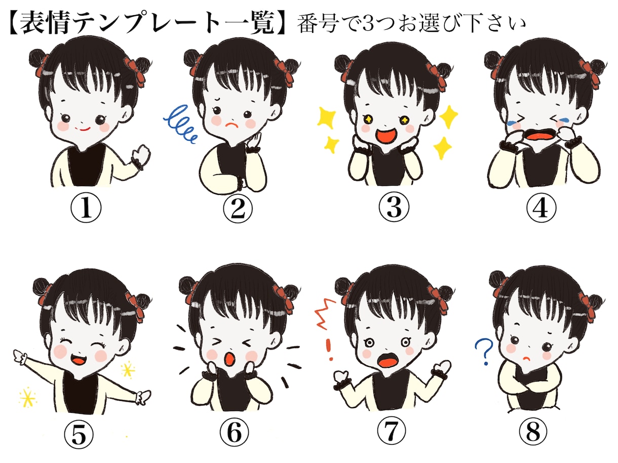 ブログ等で使えるゆるかわ表情アイコンを作成します 雰囲気似せます！SNSアイコンやLINEスタンプにも◎ イメージ3