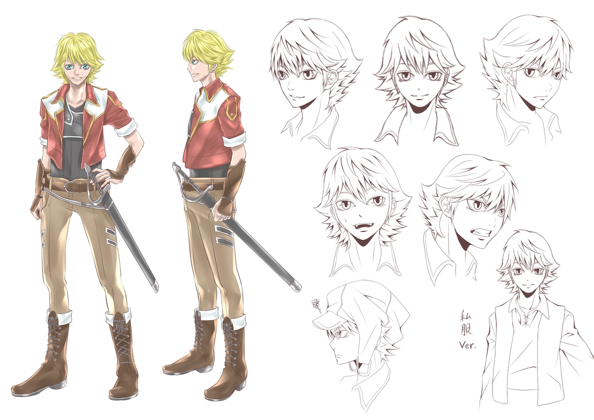 古今・和洋中の人物をデザインします キャラクターデザイン（立ち絵・衣装差分など） イメージ6