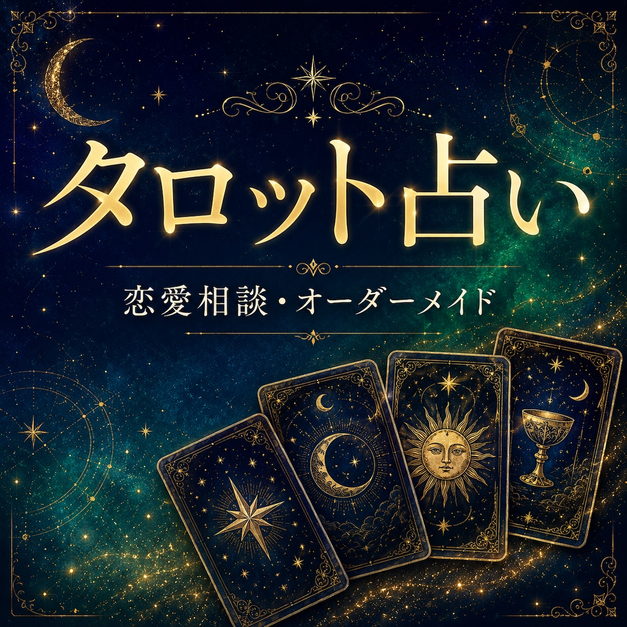 タロット占い☆恋愛相談・オーダーメイドで鑑定します 悩みの内容に合わせてカード展開・質問数を自由に調整します イメージ1